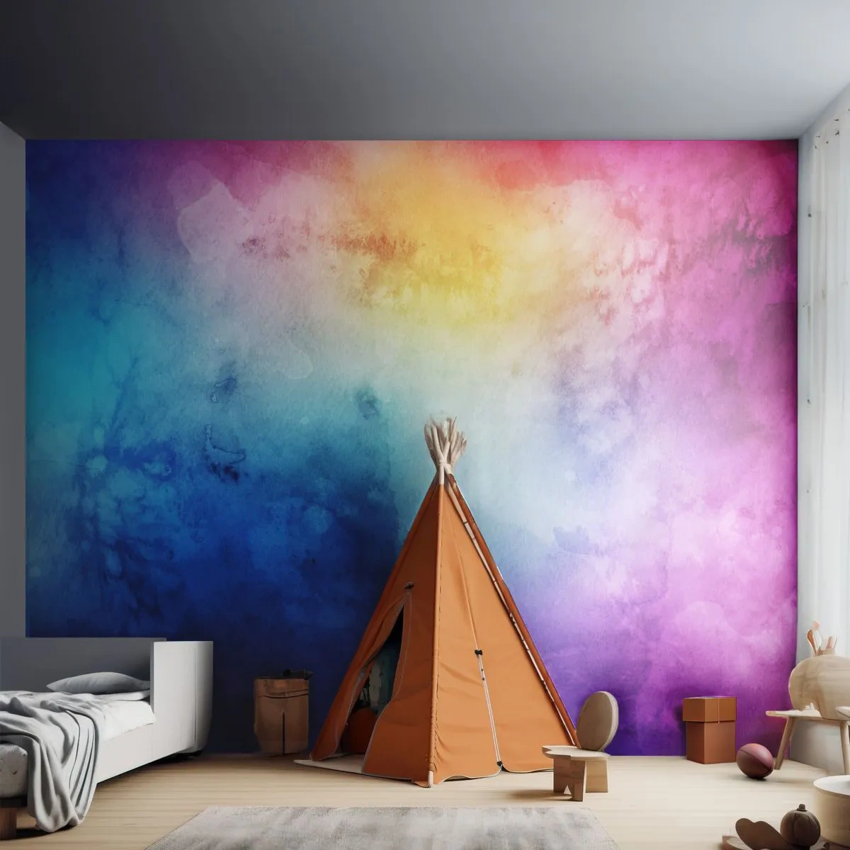 Fototapeta Samolepicí Deluxe Sticker - Téměř v sedmém nebi - Abstrakce, Kus, Moderní vzor - 250x175 cm