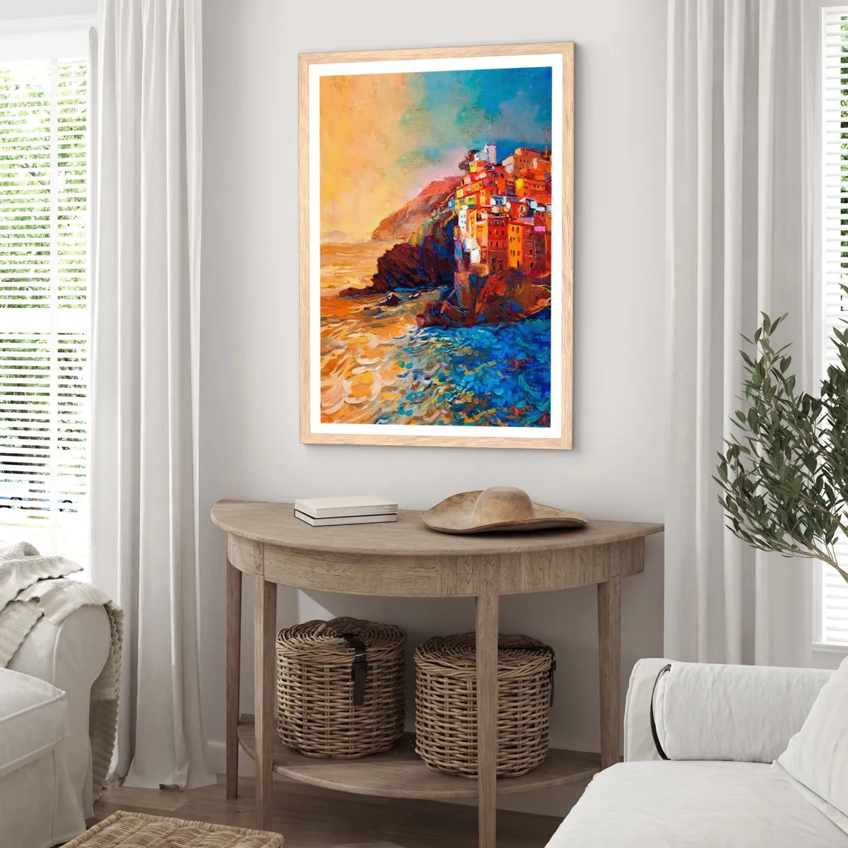 Plakát v rámu světlý dub - Italský nádech - 70x100 cm