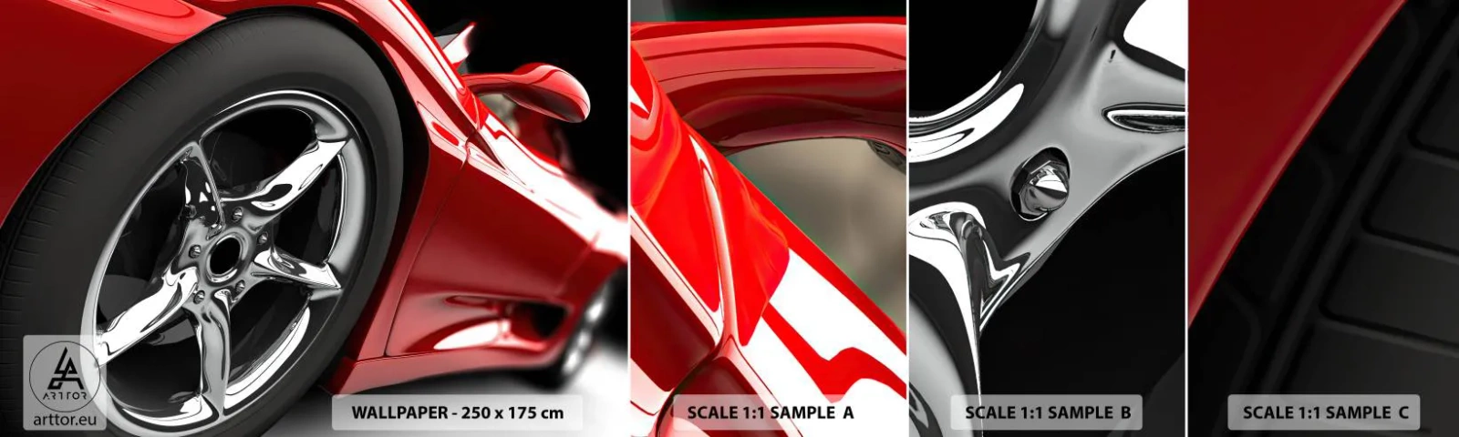 Fototapeta Vzorek Standard Eco - Vytvořený pro rychlost - Automobilový průmysl, Sportovní auto, Okraj - 100x30 cm