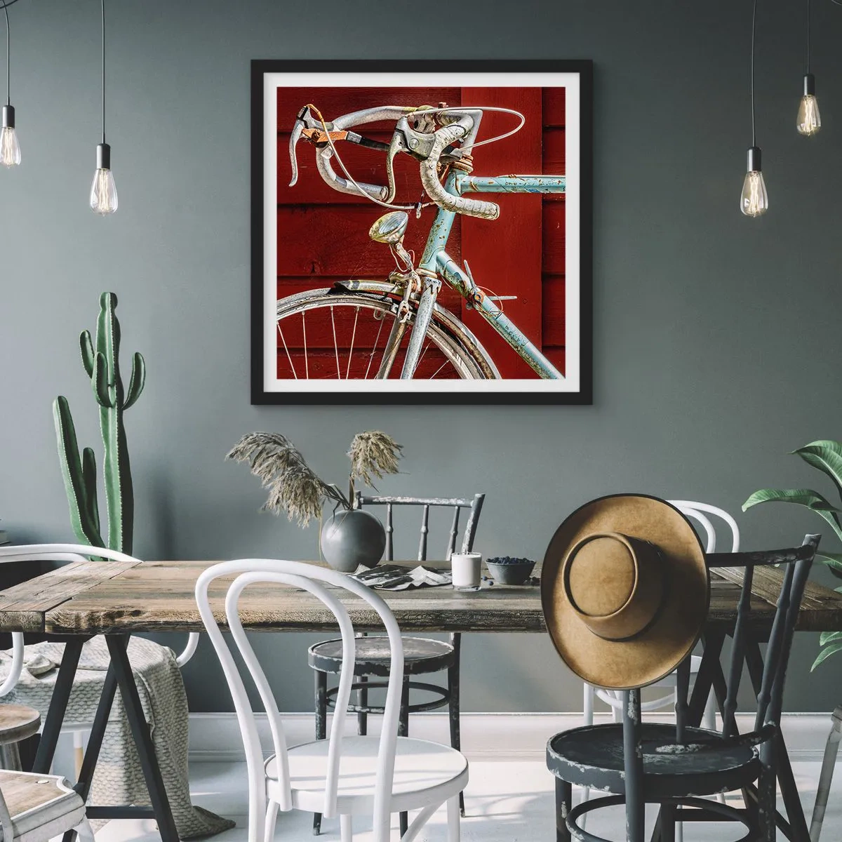 Plakát v černém rámu - Stvořený pro vítězství - 40x40 cm