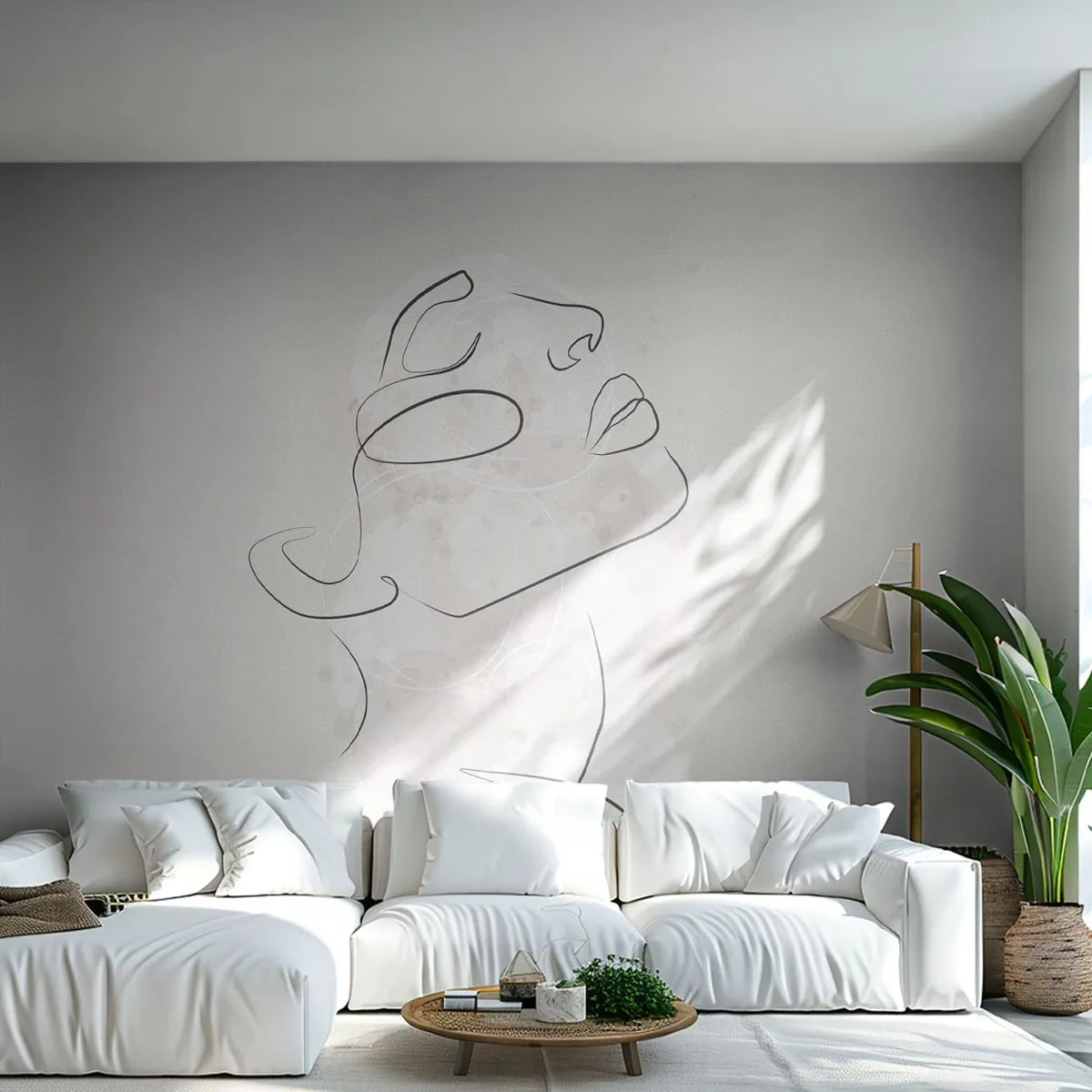 Fototapeta Premium Sand - Náčrt snu - ženská tvář, Žena, Grafika - 100x70 cm