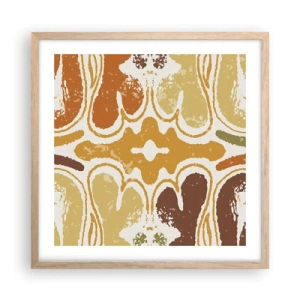 Plakát v rámu světlý dub - Sentimentální abstrakce - 50x50 cm