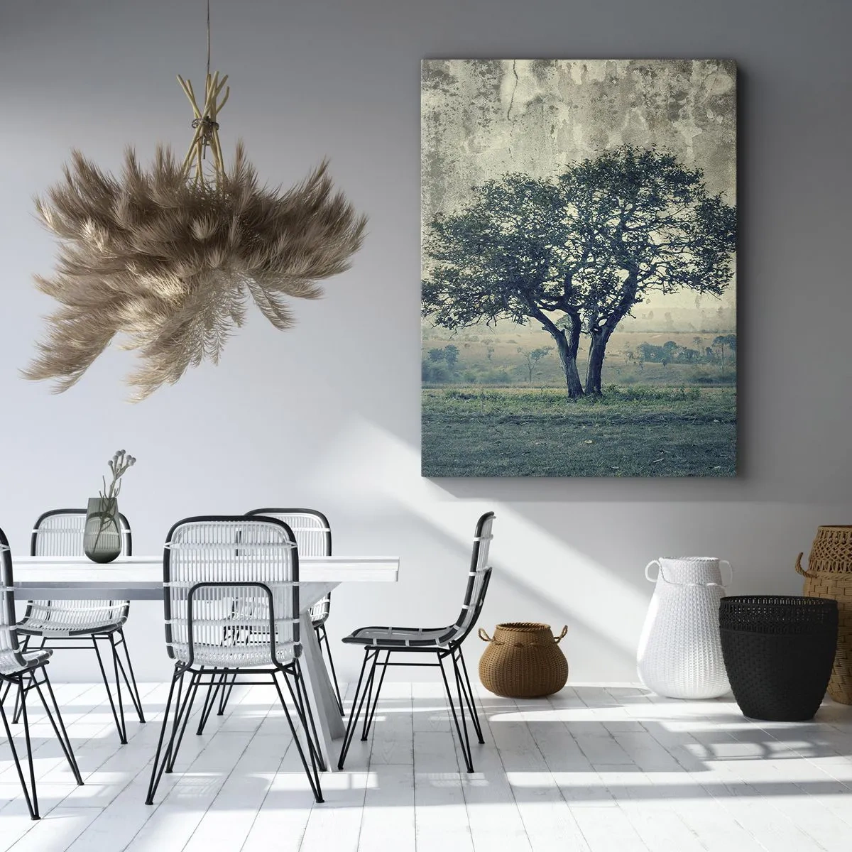 Obraz na plátně - Jabloň na modrém poli? - 50x70 cm