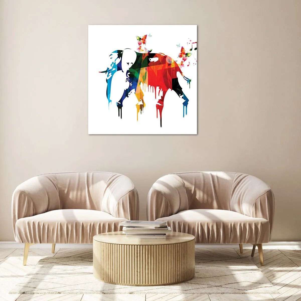 Obraz na skle - Tančit může každý - 30x30 cm