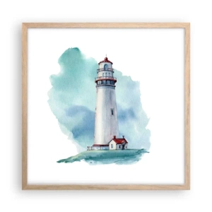 Plakát v rámu světlý dub - Něžná sestra blankytu - 50x50 cm