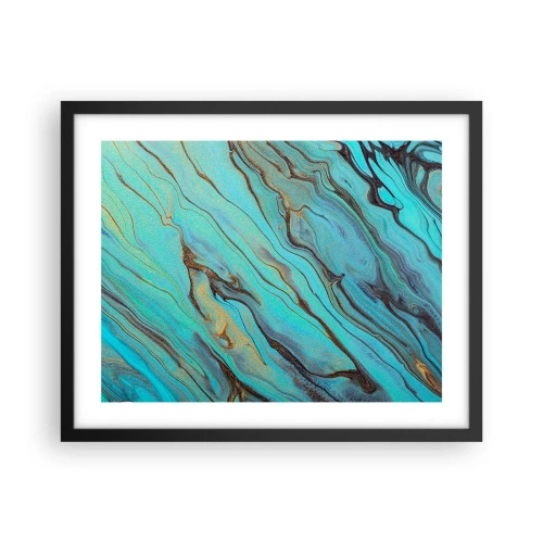 Plakát v černém rámu - Tyrkysový příliv - 50x40 cm