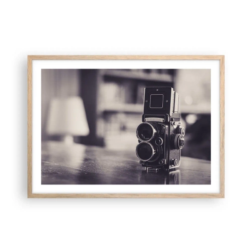 Plakát v rámu světlý dub - Kouzlo staré fotografie - 70x50 cm