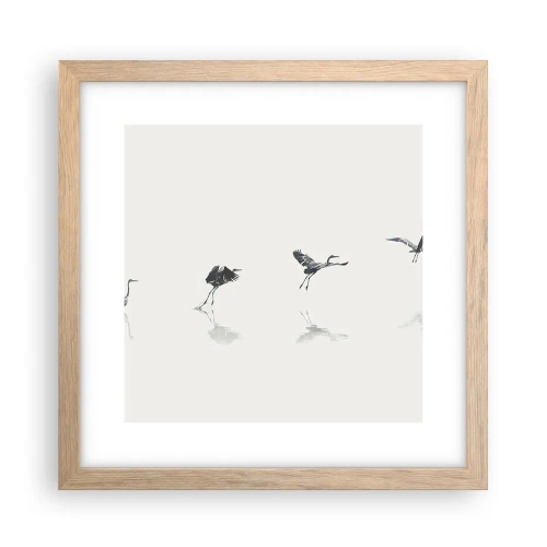 Plakát v rámu světlý dub - Čtyři jednoduché kroky - 30x30 cm