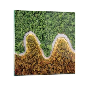 Obraz na skle - Hranice a průlomy - 30x30 cm