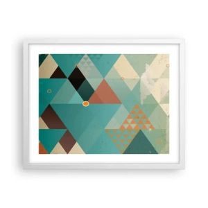 Plakát v bílém rámu - Jednota mnohosti, mnohost jednoty - 50x40 cm