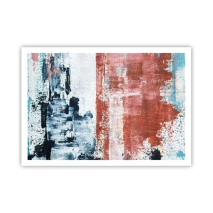 Plakát - Abstraktní půl na půl - 100x70 cm