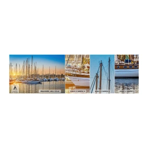 Vzor Fototapety Premium Canvas - Vítr musí taky spát - Krajina, přístav, Plachetnice - 100x30 cm