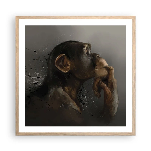 Plakát v rámu světlý dub - Určitě myslitel - 60x60 cm