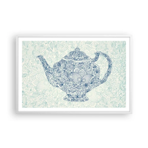 Plakát v bílém rámu - Čajové kouzlo - 91x61 cm