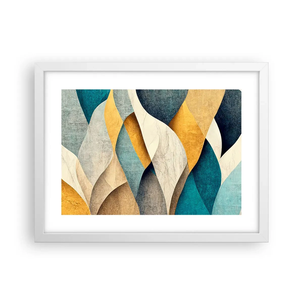 Plakát v bílém rámu - Rytmus a vlnění - 40x30 cm