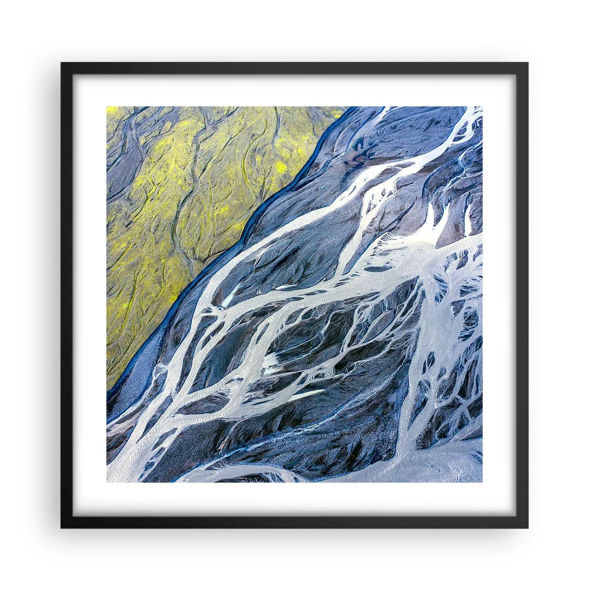 Plakát v černém rámu - Jeskynní malby přírody - 50x50 cm
