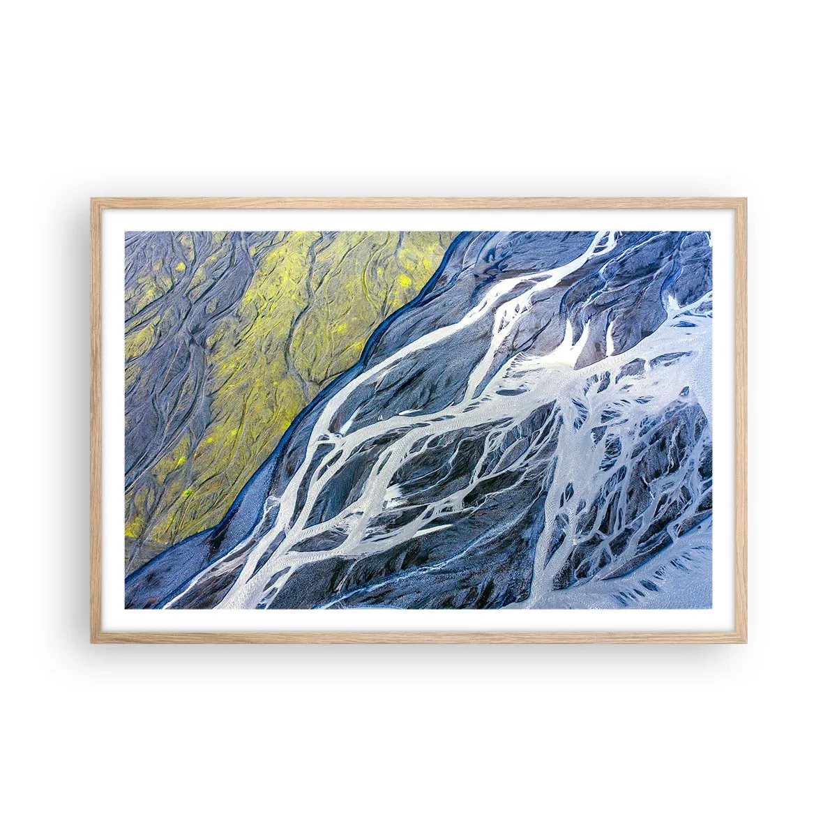 Plakát v rámu světlý dub - Jeskynní malby přírody - 91x61 cm