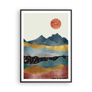 Plakát v černém rámu - Průřez světem - 70x100 cm