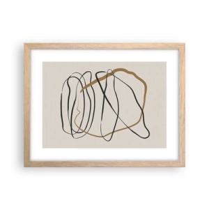Plakát v rámu světlý dub - Kompozice – tanec ve smyčce - 40x30 cm