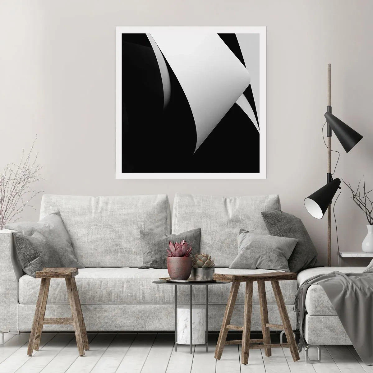 Plakát - Světlo z hlubin stínu - 60x60 cm