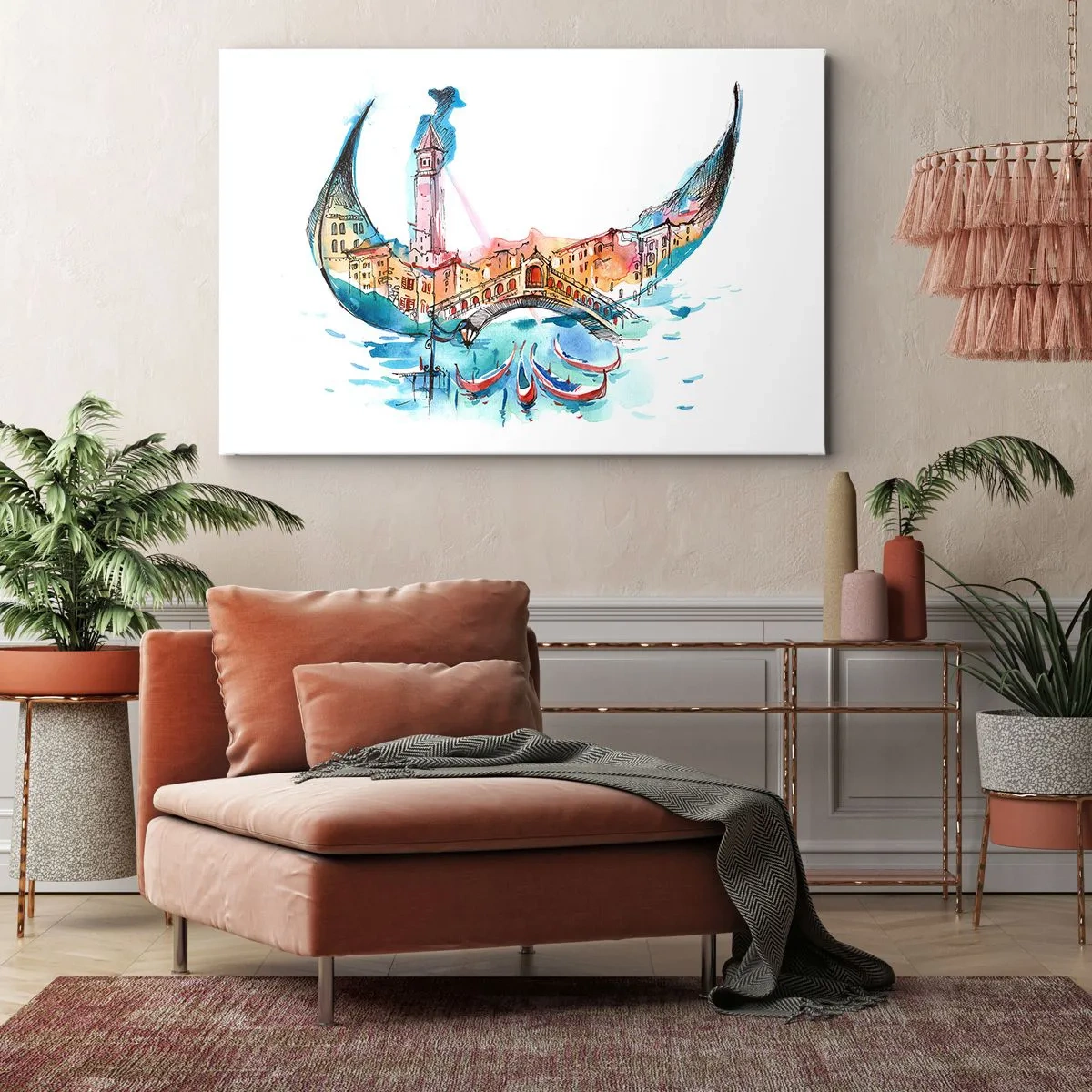 Obraz na plátně - Plujeme městem - 70x50 cm