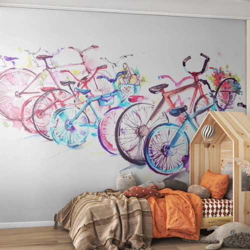 Fototapeta Standard Eco - Sjezd Antimoto klubu - Jízdní kolo, Abstrakce, Grafika - 200x140 cm