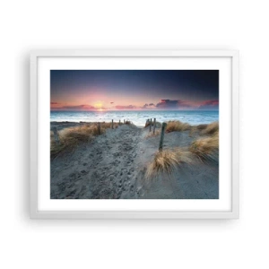 Plakát v bílém rámu - Za trochu lásky šel bych světa kraj… - 50x40 cm