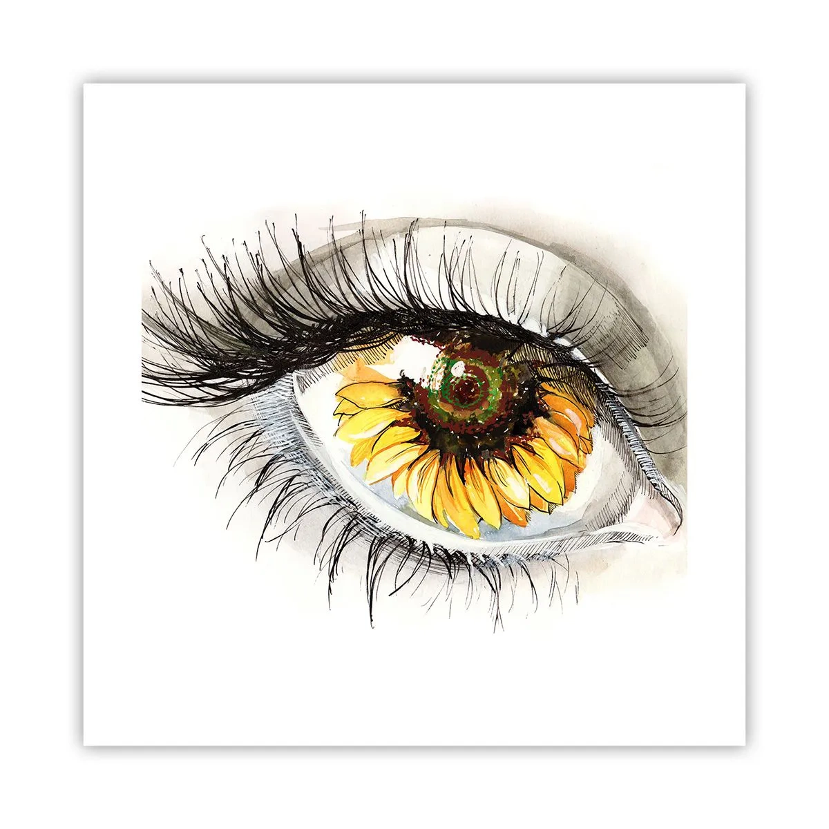 Plakát - Pohled žhavý jako léto - 40x40 cm