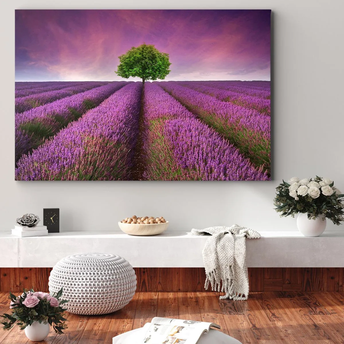 Obraz na plátně - Na levandulových polích - 100x70 cm