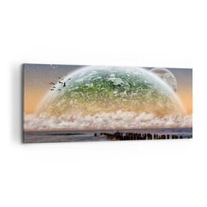 Obraz na plátně - A svět se vynořil z vody - 100x40 cm