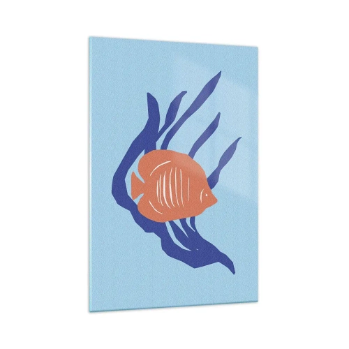 Obraz na skle - Obyvatelka korálových vod - 70x100 cm