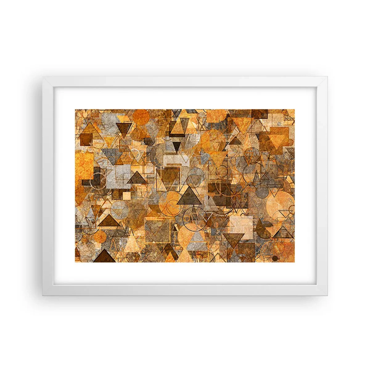 Plakát v bílém rámu - Svět zachycený v podobě - 40x30 cm