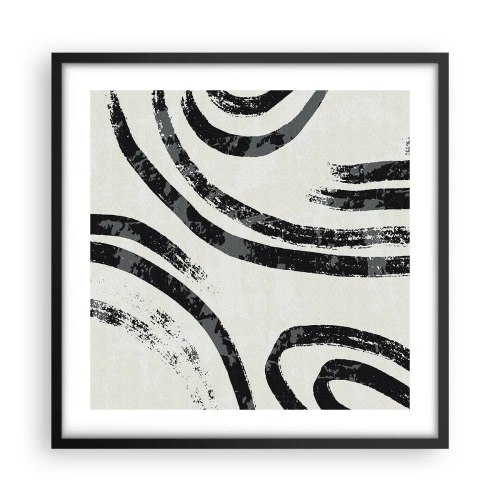 Plakát v černém rámu - Napůl zastavený - 50x50 cm