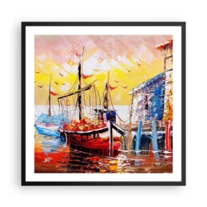 Plakát v černém rámu - Šťastný návrat - 60x60 cm