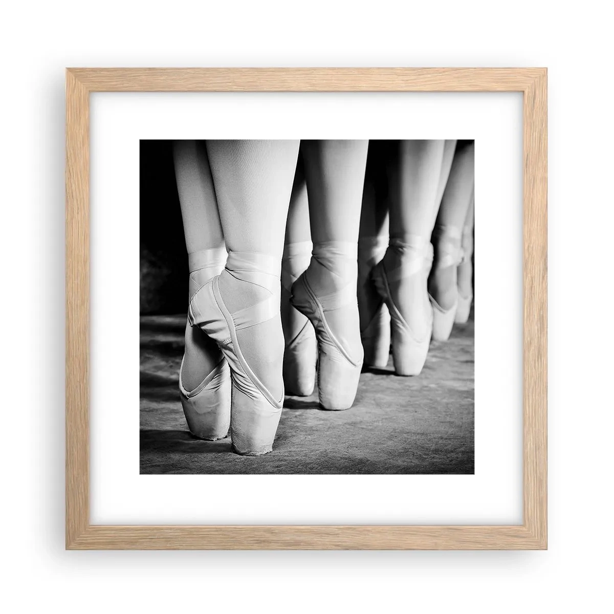 Plakát v rámu světlý dub - Společně, lehce - 30x30 cm