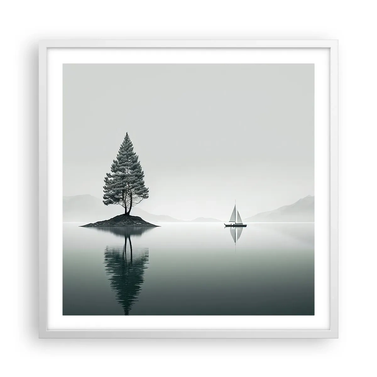 Plakát v bílém rámu - Snění - 60x60 cm