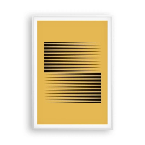 Plakát v bílém rámu - Čtverec protikladů - 70x100 cm