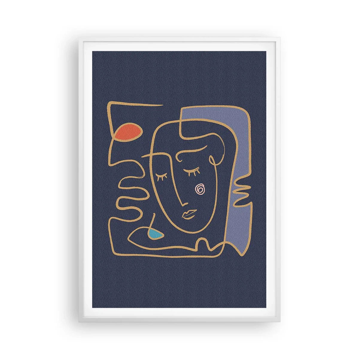 Plakát v bílém rámu - V zádumčivosti - 70x100 cm