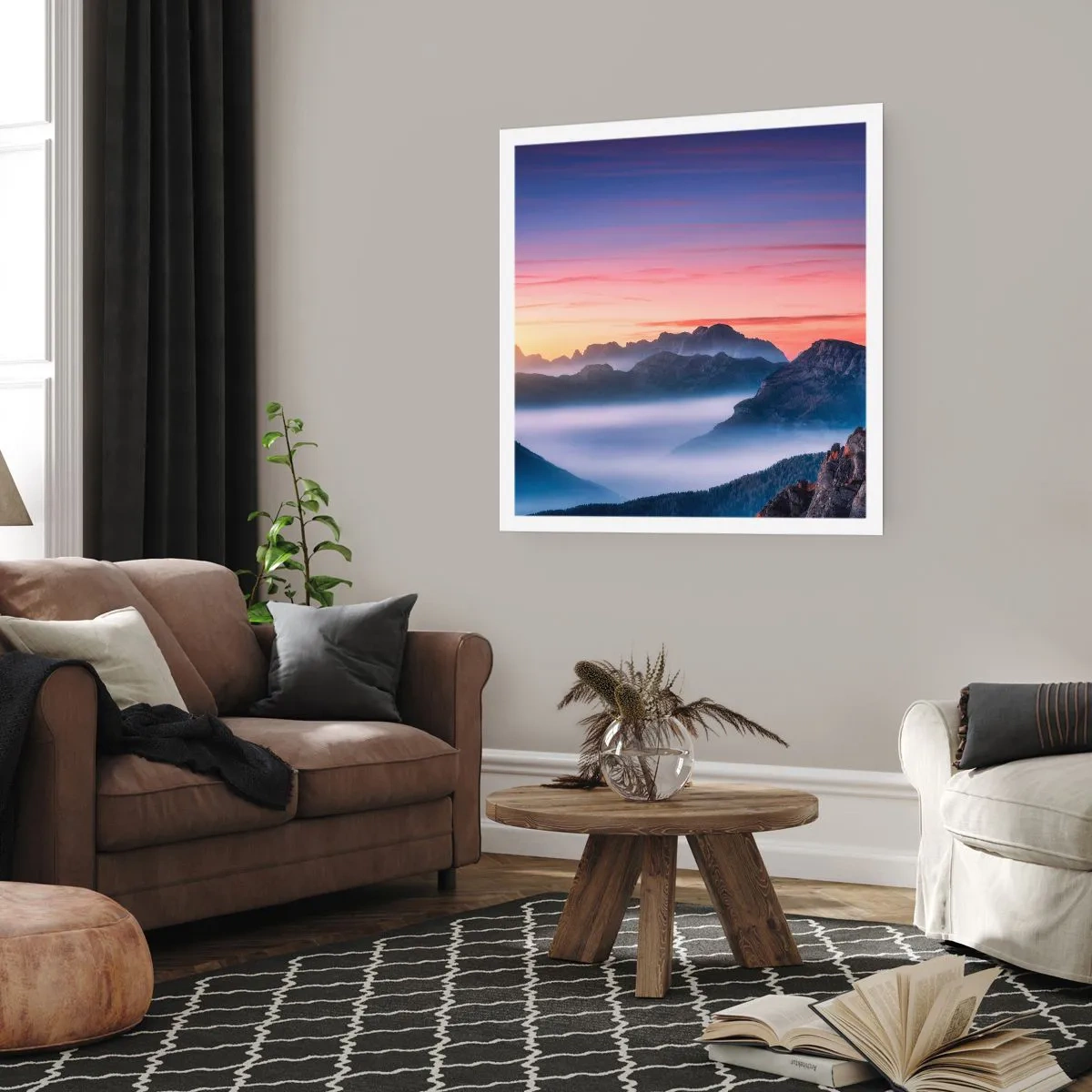 Plakát - Nad údolími - 40x40 cm