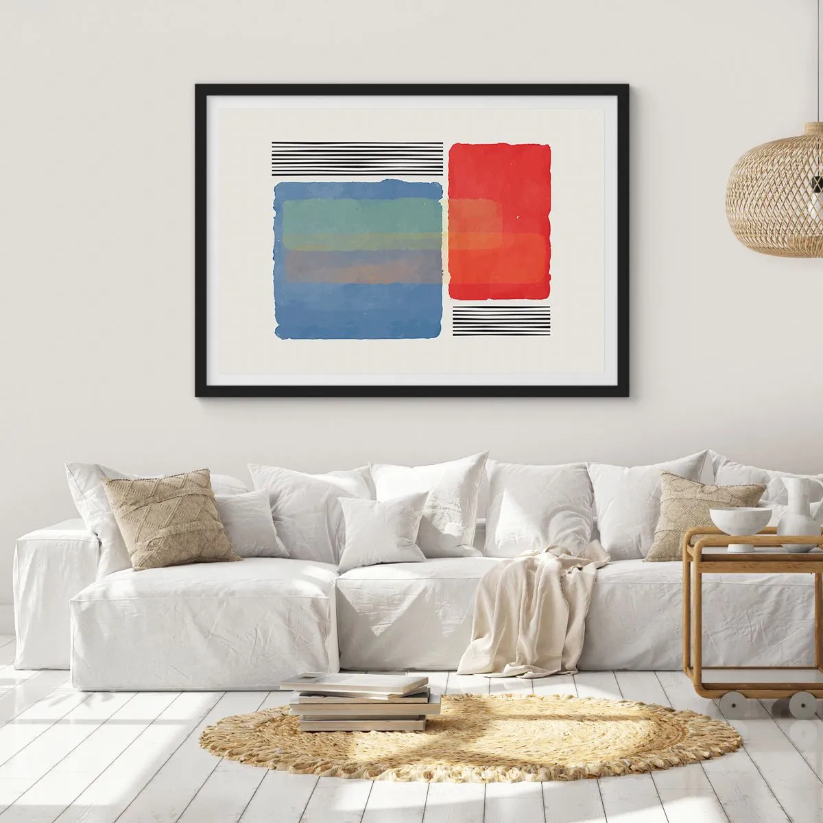 Plakát v černém rámu - Duch a písmeno geometrie - 100x70 cm