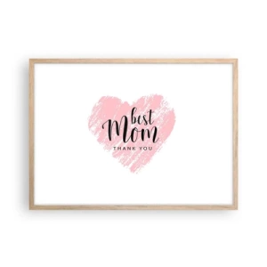 Plakát v rámu světlý dub - Vždy pravá chvíle - 70x50 cm