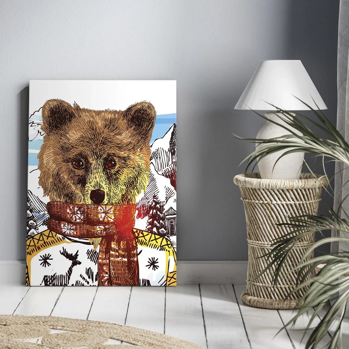 Obraz na plátně - Chata medvídka - 45x80 cm