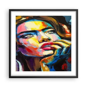 Plakát v černém rámu - Sny, jak ptáci letí oblohou - 50x50 cm