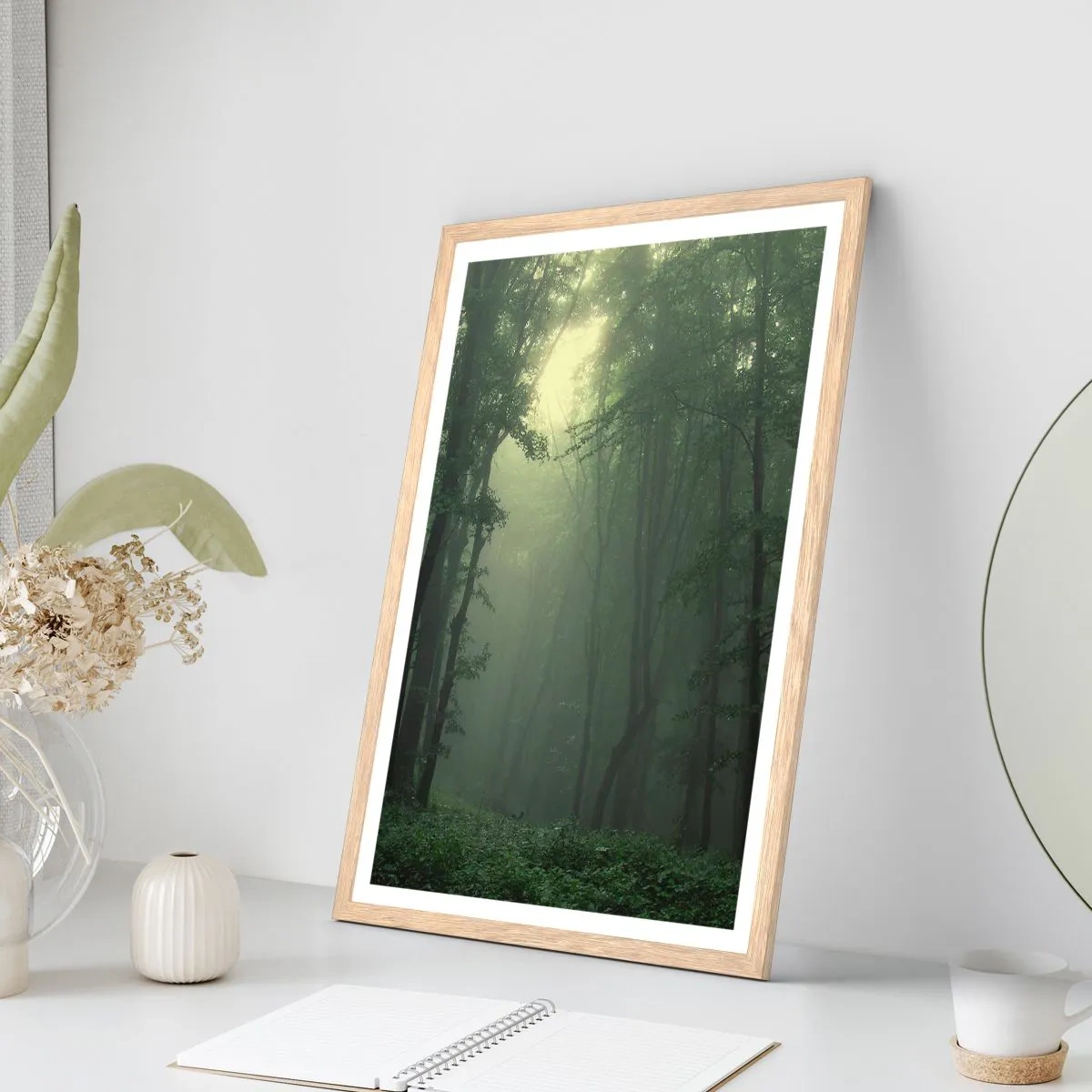 Plakát v rámu světlý dub - Než se probudí - 50x70 cm