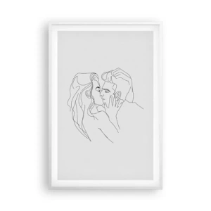 Plakát v bílém rámu - Jedním tahem - 61x91 cm