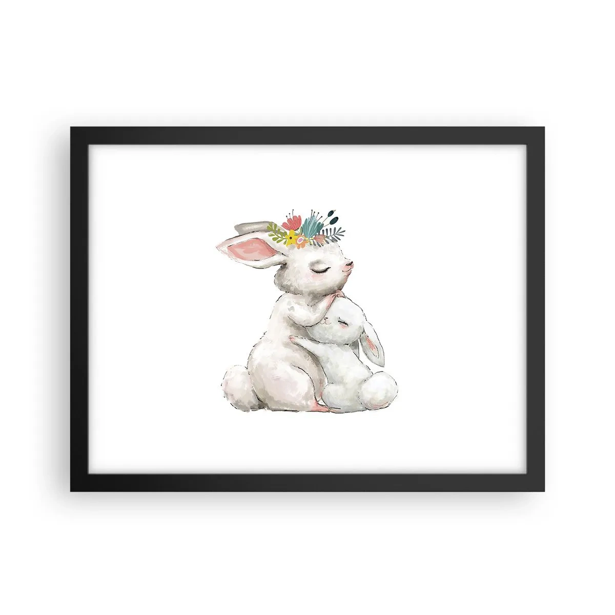 Plakát v černém rámu - Nejlepší je u mámy - 40x30 cm
