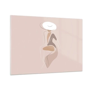 Obraz na skle - Jak vypadá pravá dáma? - 100x70 cm