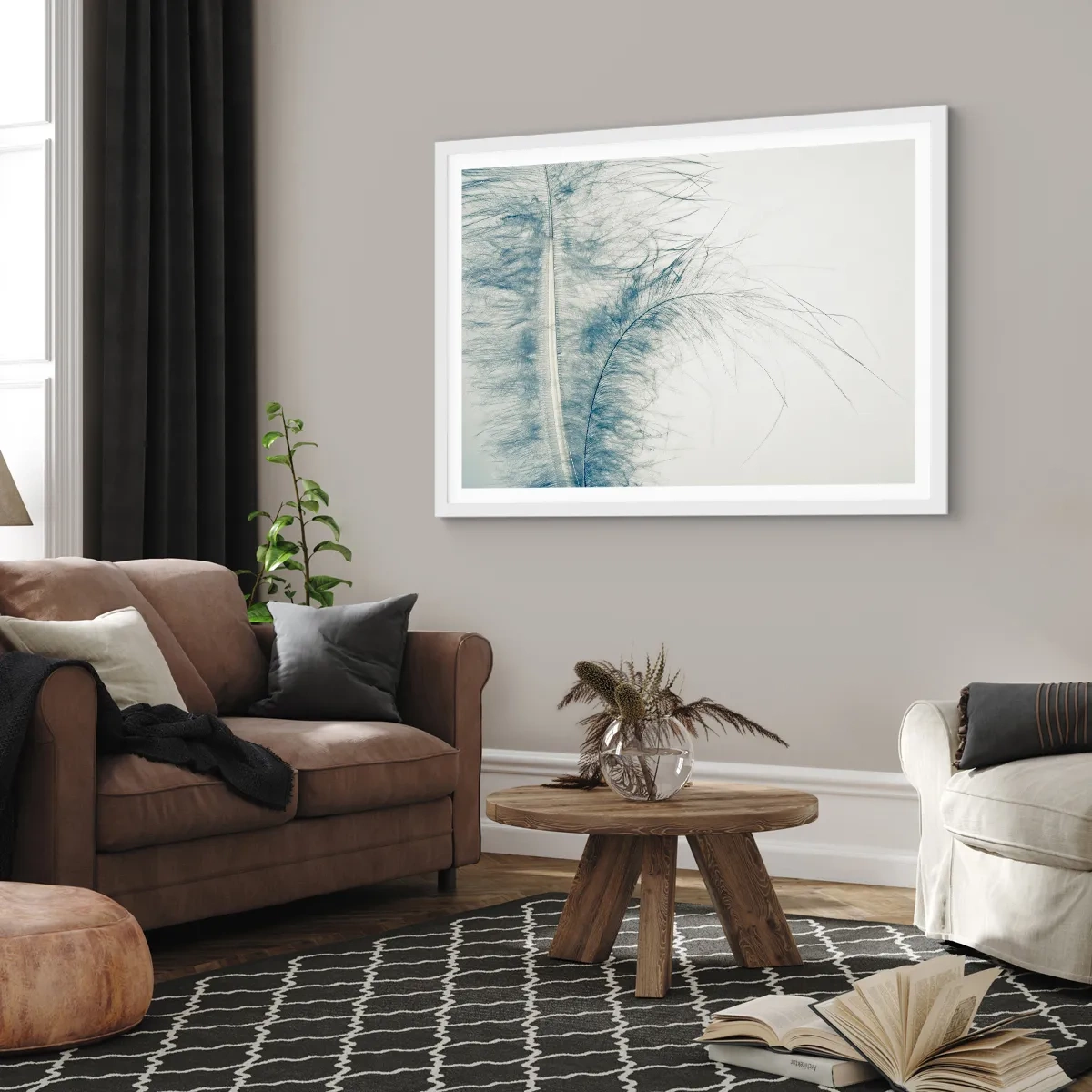 Plakát v bílém rámu - Šepot přírody - 91x61 cm