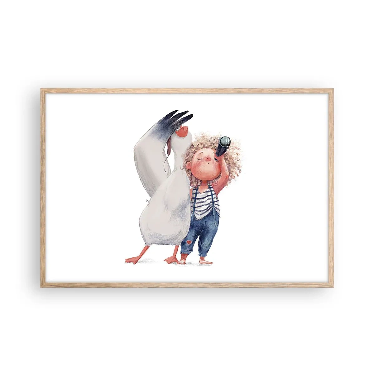 Plakát v rámu světlý dub - Plán na skvělou cestu - 91x61 cm