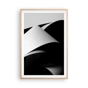 Plakát v rámu světlý dub - Světlo z hlubin stínu - 61x91 cm